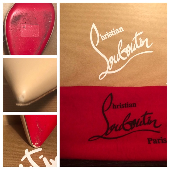 Trade ❤️ Louboutin Nude Slingback Heels - Picture 4 of 5
